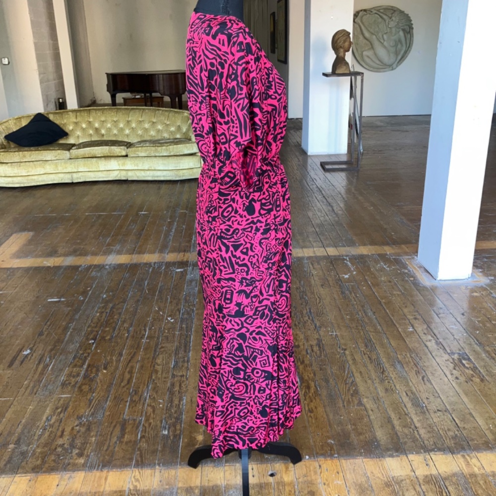 Pink and black 80s skirt set - Picture 3 of 15